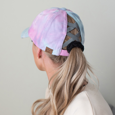 CC Tie-Dye Pony Cap | Criss-Cross Elastic