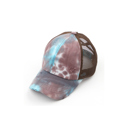 Brown CC Diamond Dyed Mesh Criss-Cross  Pony Cap