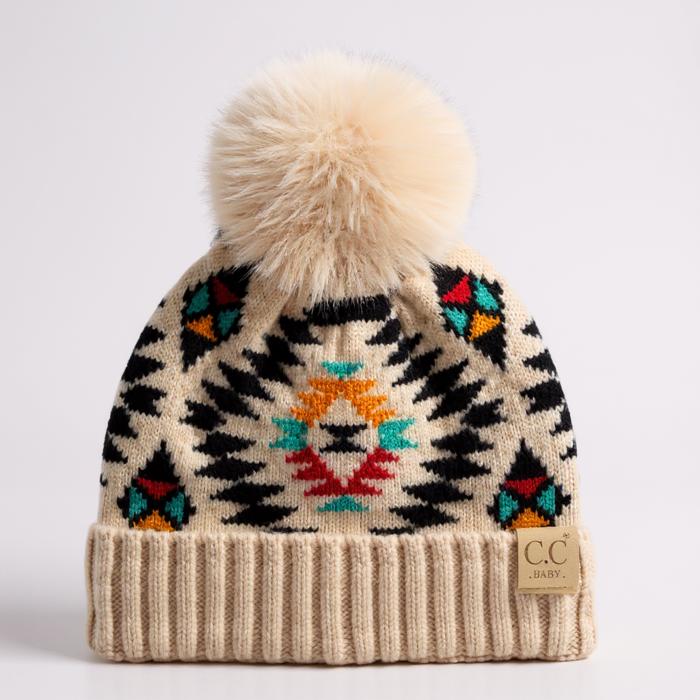 C.C® Beanie Baby & Kids Size Southwestern Print Accessories Hats by Truly Contagious