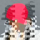 Red C.C® Beanie Criss-Cross Pony Hats by Truly Contagious