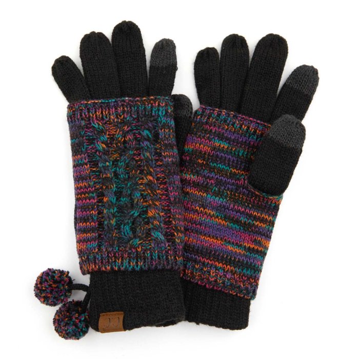 CC Touchscreen Glove w/ Cuff & Pom by Truly Contagious