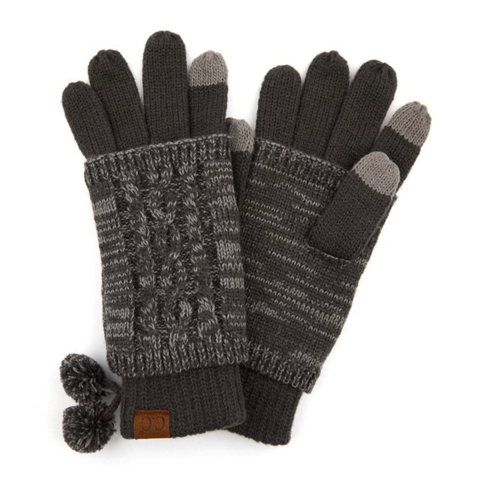 CC Touchscreen Glove w/ Cuff & Pom by Truly Contagious