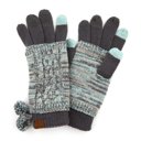 Mint CC Touchscreen Glove w/ Cuff & Pom by Truly Contagious