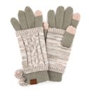 Rose CC Touchscreen Glove w/ Cuff & Pom by Truly Contagious