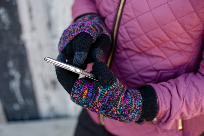 CC Touchscreen Glove w/ Cuff & Pom by Truly Contagious