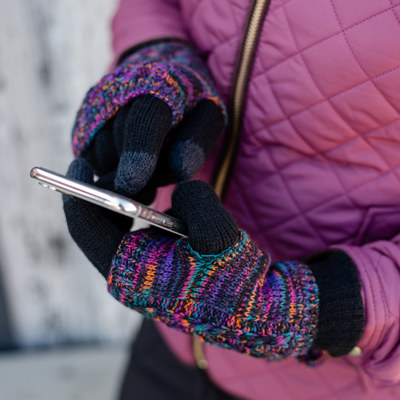 CC Touchscreen Glove w/ Cuff & Pom by Truly Contagious