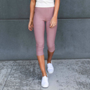 Mauve  (Fits Pant Size 0-9) Truly Contagious Premium Stretch Soft High Waisted Jeggings for Women- Capri- Denim Leggings - Cotton Stretch Blend 