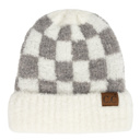 Light Grey/White | Youth - Adult C.C® Beanie Check Boucle Oh So Soft Hats by Truly Contagious