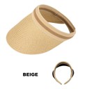 Beige Straw Visor