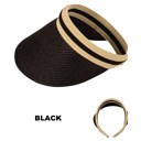 Black Straw Visor