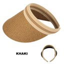 Khaki Straw Visor