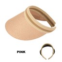 Pink Straw Visor