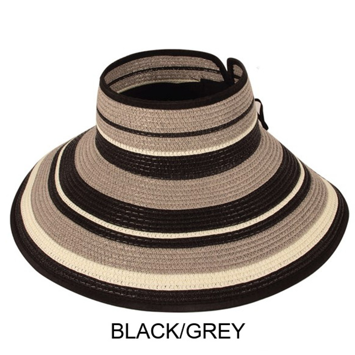 Easy Rollable Straw Visor Vacation Hat