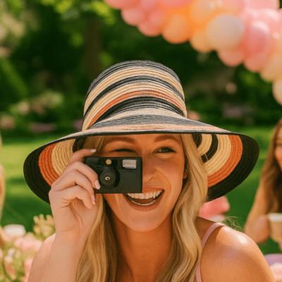 Easy Rollable Straw Visor Vacation Hat
