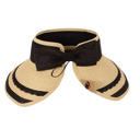 Black Easy Rollable Straw Visor