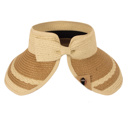 Khaki Easy Rollable Straw Visor