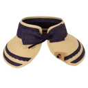 Navy Easy Rollable Straw Visor