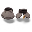 Black Mix Easy Rollable Straw Visor Hat