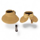 Khaki Mix Easy Rollable Straw Visor Hat