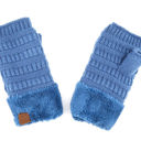 Dark Denim CC Fingerless Gloves
