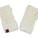 Ivory CC Fingerless Gloves