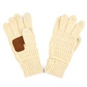 Beige C.C Kids Size Touchscreen Gloves by Truly Contagious