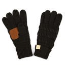 Black C.C Kids Size Touchscreen Gloves by Truly Contagious