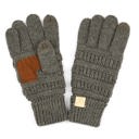 Dark Melange Grey C.C Kids Size Touchscreen Gloves by Truly Contagious