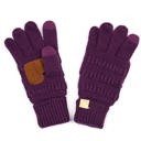 Dark Purple C.C Kids Size Touchscreen Gloves by Truly Contagious