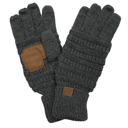 Dark Melange Grey - Petite C.C® Gloves Phone Touchscreen Tech Unisex, Adult Junior by Truly Contagious
