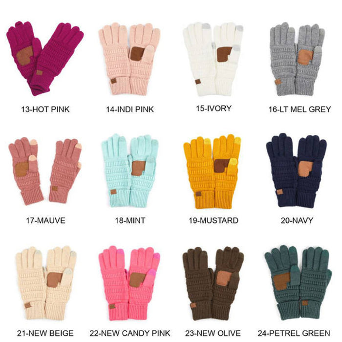 C.C® Gloves Phone Touchscreen Tech Unisex, Adult Junior by Truly Contagious