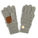 Light Melange Grey - Petite C.C® Gloves Phone Touchscreen Tech Unisex, Adult Junior by Truly Contagious