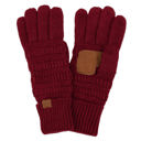 Metallic Burgundy CC Cozy Metallic Tech Screen Gloves