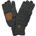 Metallic Dark Melange Grey CC Cozy Metallic Tech Screen Gloves