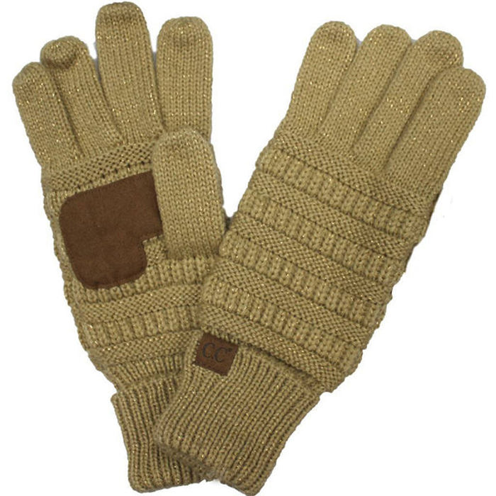 CC Cozy Metallic Tech Screen Gloves