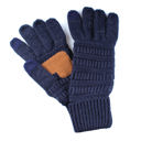 Metallic Navy CC Cozy Metallic Tech Screen Gloves