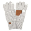 Metallic Silver CC Cozy Metallic Tech Screen Gloves