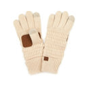 Beige C.C® Fleece-Lined Touchscreen Gloves