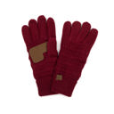 Burgundy C.C® Fleece-Lined Touchscreen Gloves