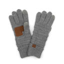 Light Melange Grey C.C® Fleece-Lined Touchscreen Gloves