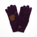 Purple C.C® Fleece-Lined Touchscreen Gloves