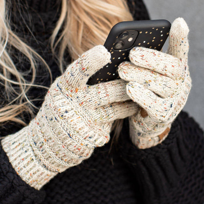 C.C® Cozy Confetti Tech Screen Touch Gloves