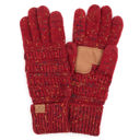 Burgundy Confetti C.C® Cozy Confetti Tech Screen Touch Gloves