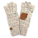 Oatmeal Confetti C.C® Cozy Confetti Tech Screen Touch Gloves