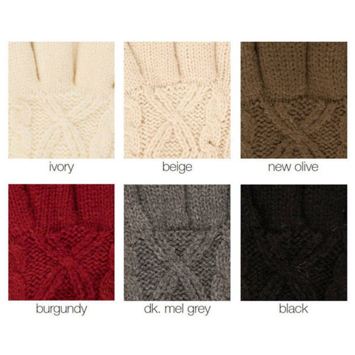 CC Cable Knit Fleece Lined Gloves