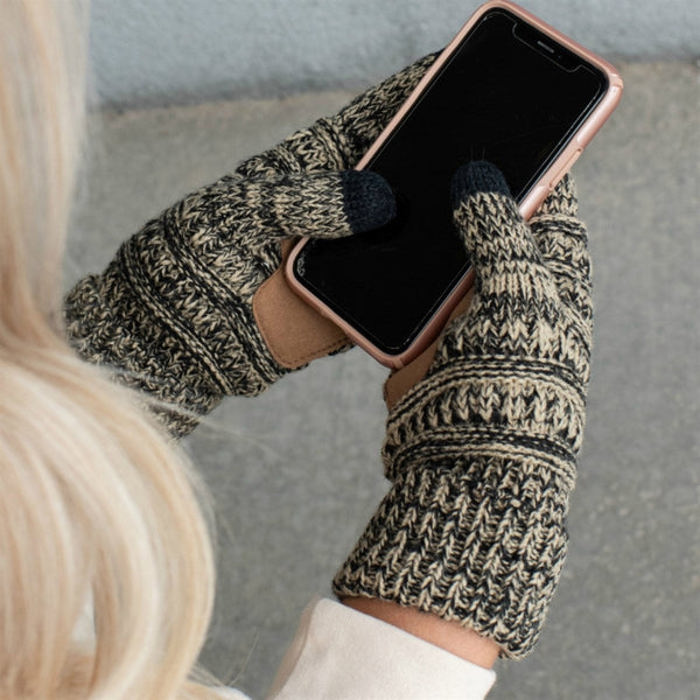 CC Brand Two-Toned Touchscreen Tech Phone Gloves Winter Accessories