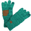 Mint/Teal (Two-Tone) #15 CC Brand Two-Toned Touchscreen Tech Phone Gloves Winter Accessories