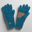 Blue/Teal (Two-Tone) #18 CC Brand Two-Toned Touchscreen Tech Phone Gloves Winter Accessories