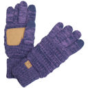Navy/Purple (Two-Tone) #21 CC Brand Two-Toned Touchscreen Tech Phone Gloves Winter Accessories