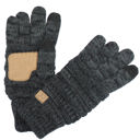 Black/Grey (Two-Tone) #23 CC Brand Two-Toned Touchscreen Tech Phone Gloves Winter Accessories